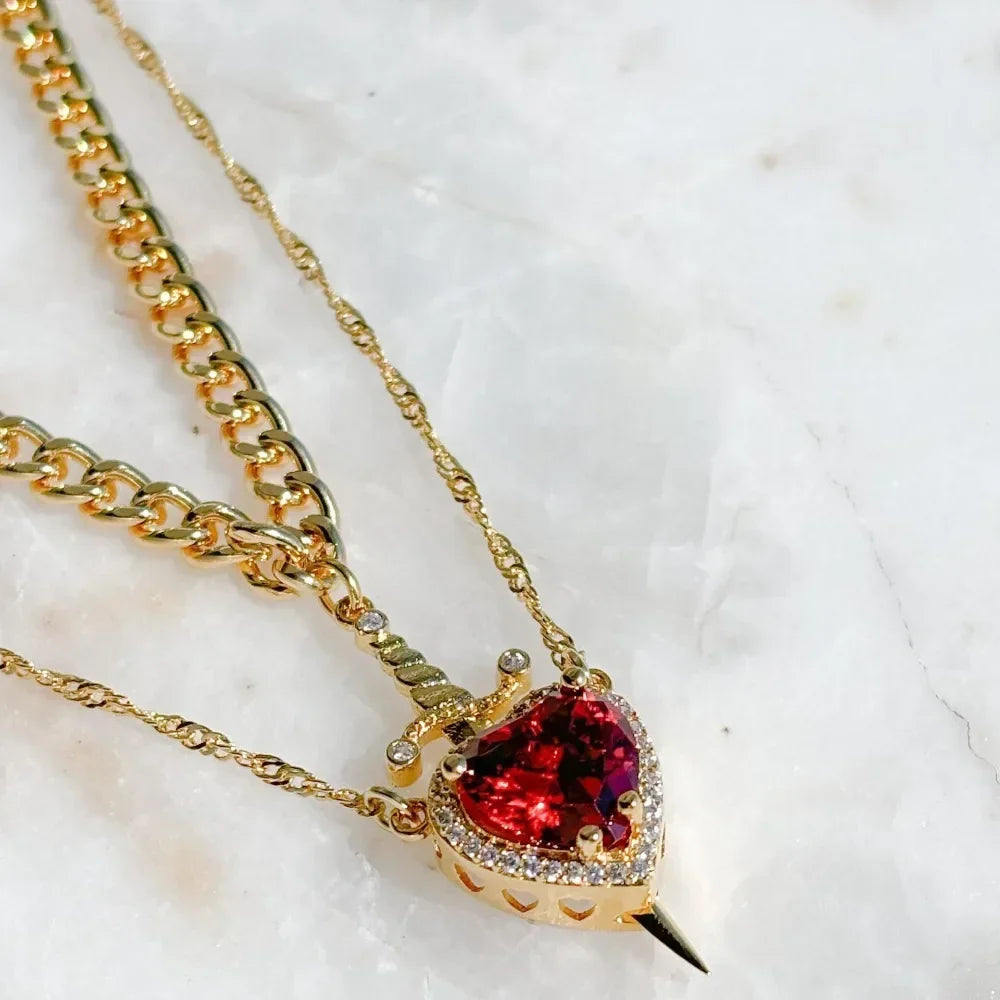 LoveGuard™ Heart Sword Necklace 💘🛡️