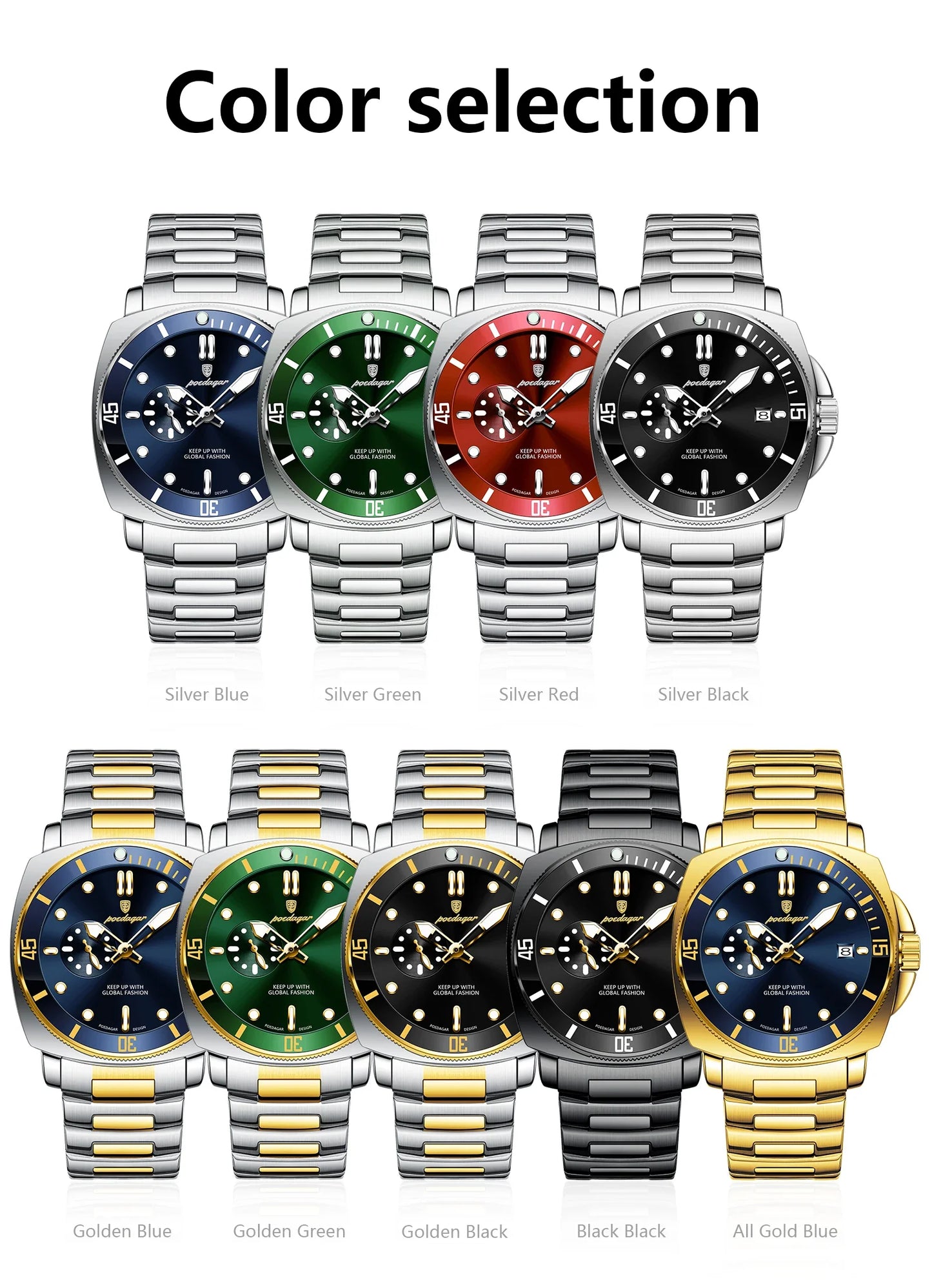 POEDAGAR SportLux® – Men’s Waterproof Quartz Watch