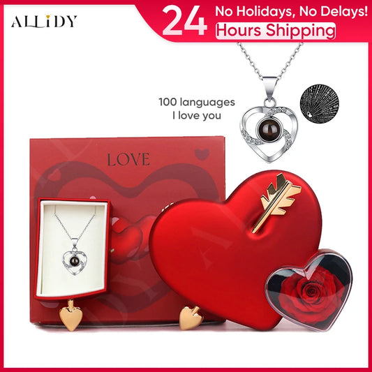 Romantic Heart-Piercing Rose Jewelry Box – A Timeless Valentine’s Keepsake