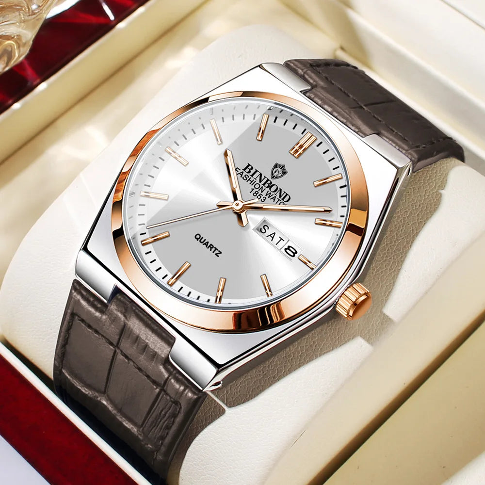 2025 Casual Business Fashion Quartz Wristwatches Gold Movement Clock Men Luxury Watch Automatic Watches Mens Gifts Reloj Hombre