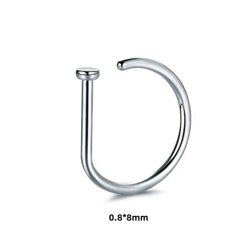 1pc Women Men Fake Piering Nose Ring Earrings, Fashion Punk Non