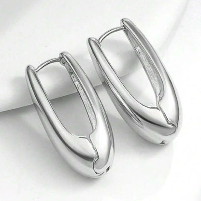 Gold Plating Heart Shape Hoop Earrings For Women Twisted Heart