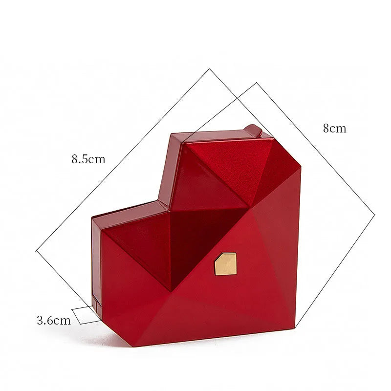 The Perfect Promise: Red Heart Ring Box & Adjustable Ring