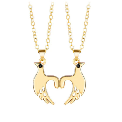 2pcs/set Pull Hook Hands Couple Necklace Pinky Swear Promise Love Hug