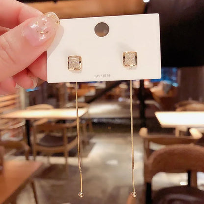 Long Tassel Pearl Earrings