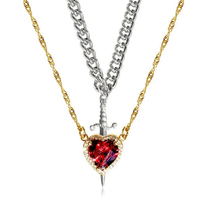 LoveGuard™ Heart Sword Necklace 💘🛡️