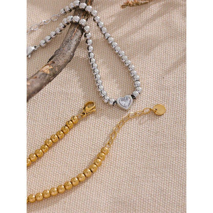 Mimi Beaded Heart Bracelet – Waterproof, Minimalist & Chic Charm | Huna Jewelry