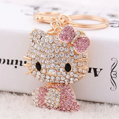 Hello Kitty Rhinestone Diamond Keychain
