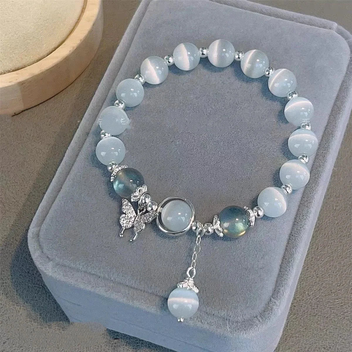 Aquamarine Crystal Star Bracelet