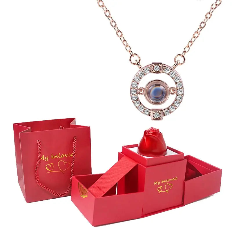 Elegant Rose Jewelry Box – Perfect for Valentine's Day Gifts