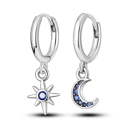 MULA 1PC Hoop Earrings Silver Plated Women Fashion Jewelry Gift For