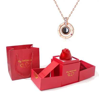 Elegant Rose Jewelry Box – Perfect for Valentine's Day Gifts