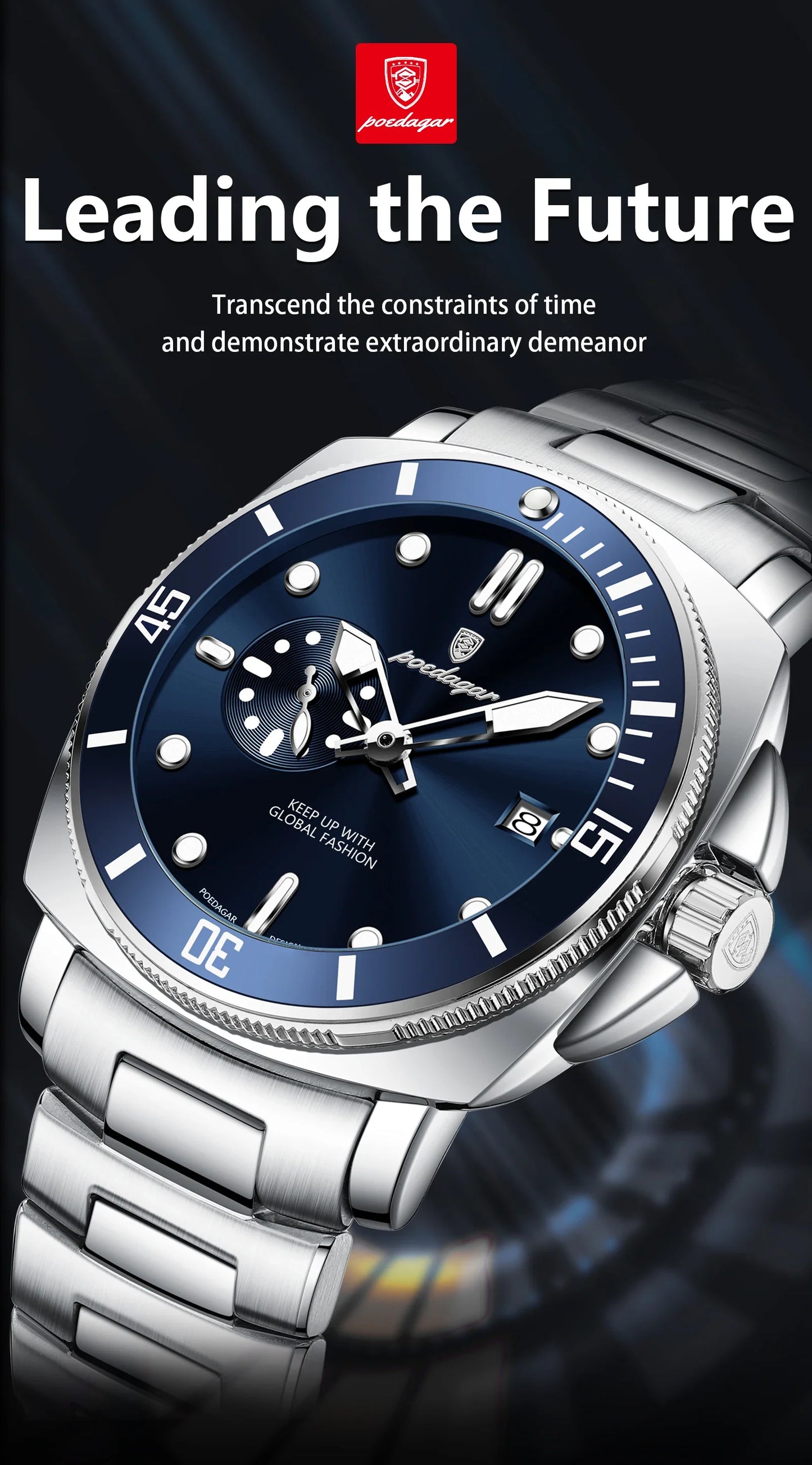 POEDAGAR SportLux® – Men’s Waterproof Quartz Watch