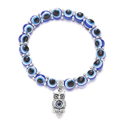 Creative Blue Evil Eye Bracelet for Women Wishing Lucky Amulet Hand of Fatima Bracelet for Men and Women Friendship Jewelry Gift