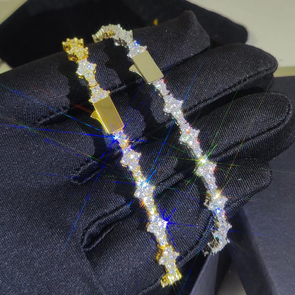 Hip Hop Jewelry Cross Tennis Necklace for Men Women Lead-Free Nickel-Free Skin-Safe Iced Out Bling CZ Tennis Chain Necklace Gift