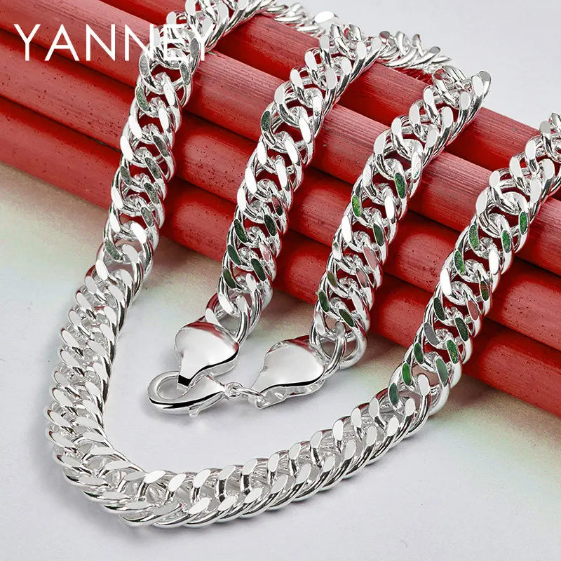 10MM 925 Sterling Silver 20/24 Inches Snake Chain Necklace For Men Women Fashion Hip Hop Charm Gift Jewelry Wedding