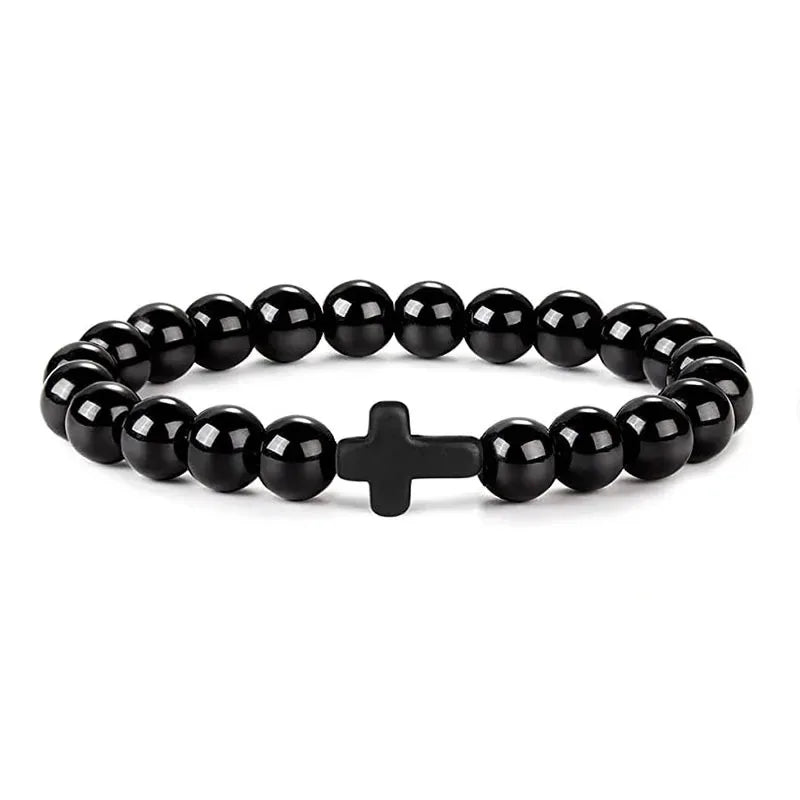 Men's Prayer Onyx Meditation Beads Bracelets