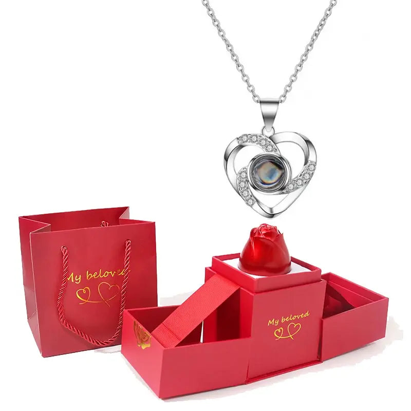 Elegant Rose Jewelry Box – Perfect for Valentine's Day Gifts