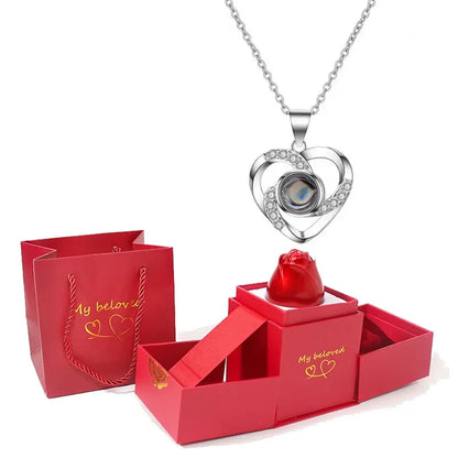 Elegant Rose Jewelry Box – Perfect for Valentine's Day Gifts
