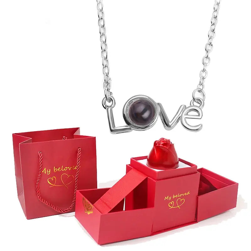 Elegant Rose Jewelry Box – Perfect for Valentine's Day Gifts