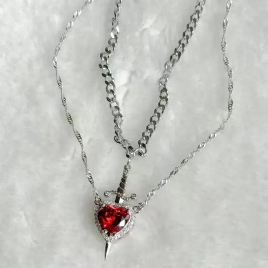 LoveGuard™ Heart Sword Necklace 💘🛡️