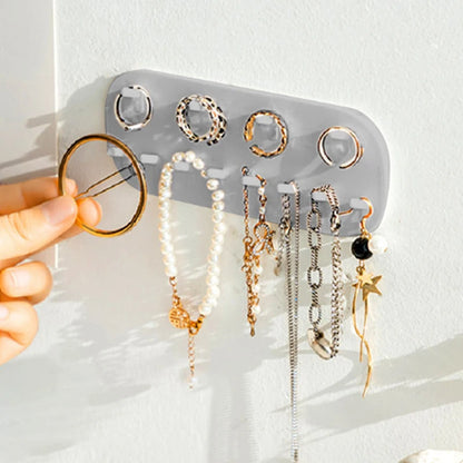 Multifunctional Jewelry Storage Rack Hook Wall Mounted Ring Earring