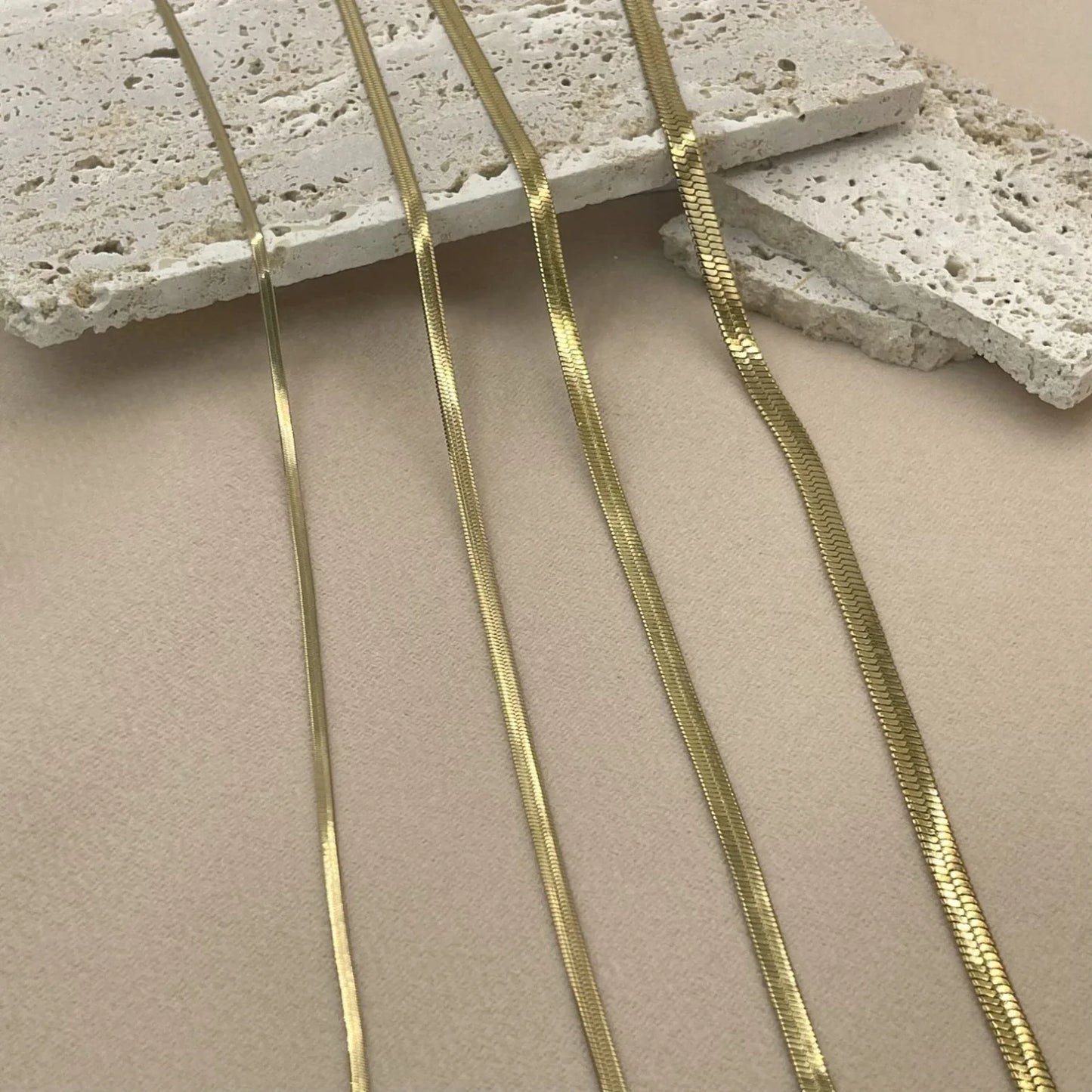 Minimalist Gold Snake Chain Necklace