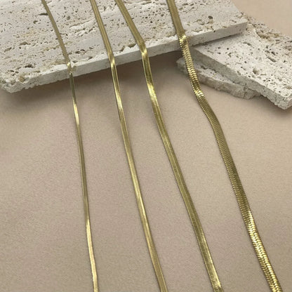 Minimalist Gold Snake Chain Necklace