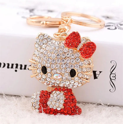 Hello Kitty Rhinestone Diamond Keychain