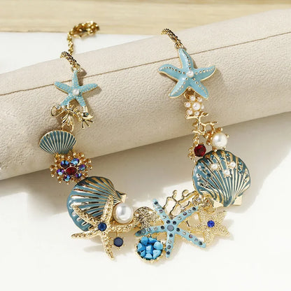 Ocean Elegance – Shell & Pearl Necklace