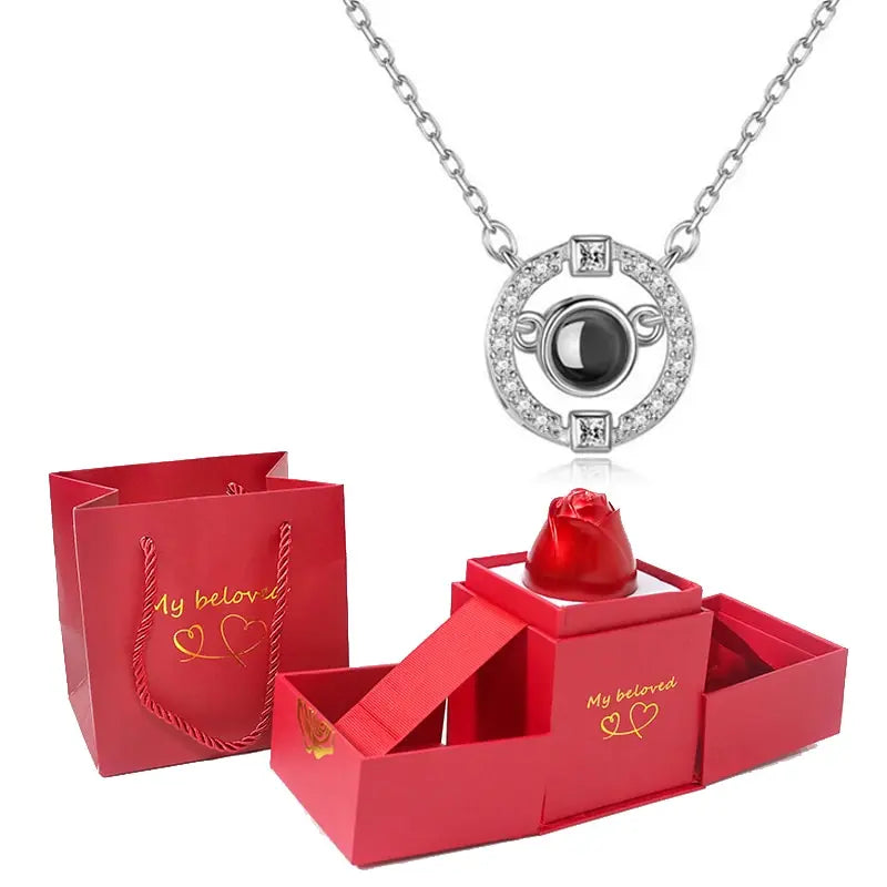 Elegant Rose Jewelry Box – Perfect for Valentine's Day Gifts
