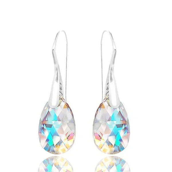 Octagonal Diamond Drop Earrings in Gold