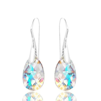 Octagonal Diamond Drop Earrings in Gold