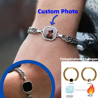 Custom Photo Heat Activated Magic Bracelet with Hidden Picture