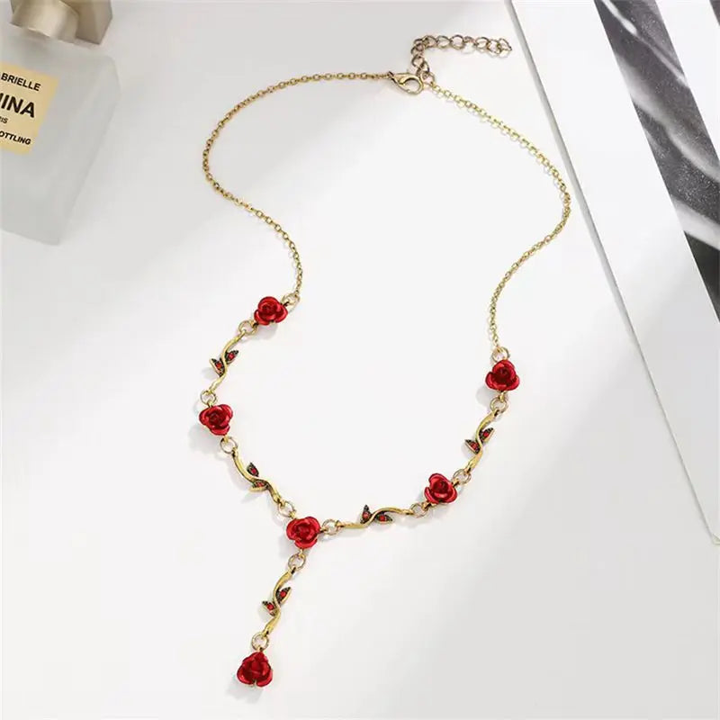 Vintage French Rose Flower Bracelet Set for Women EuropeAn-American