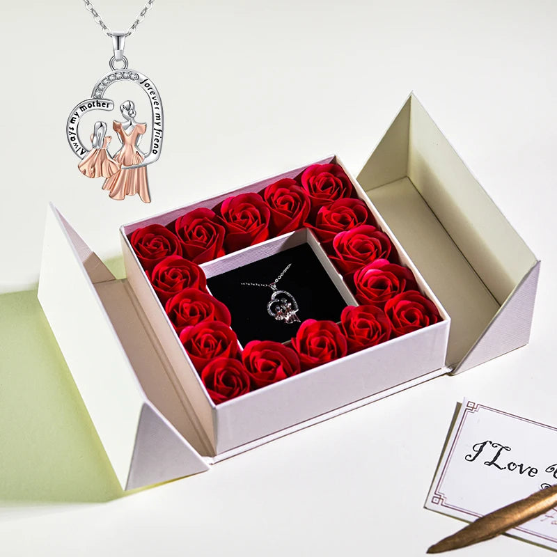 Eternal Rose Necklace & Pendant – A Gift of Timeless Beauty