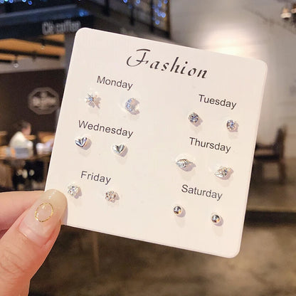 S925 Silver Mini Stud Earrings Set – Elegant, Simple & Cute Jewelry for Women & Girls™