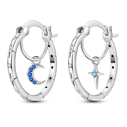 MULA 1PC Hoop Earrings Silver Plated Women Fashion Jewelry Gift For