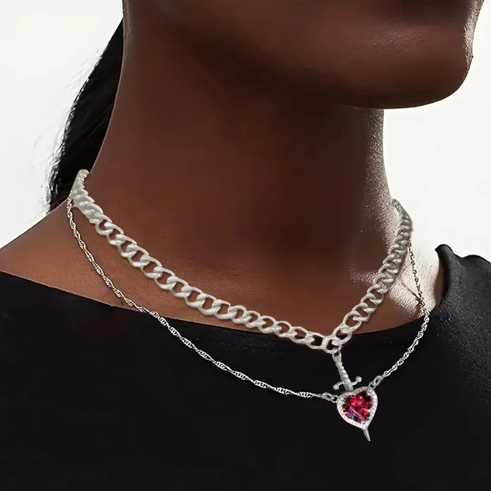 LoveGuard™ Heart Sword Necklace 💘🛡️