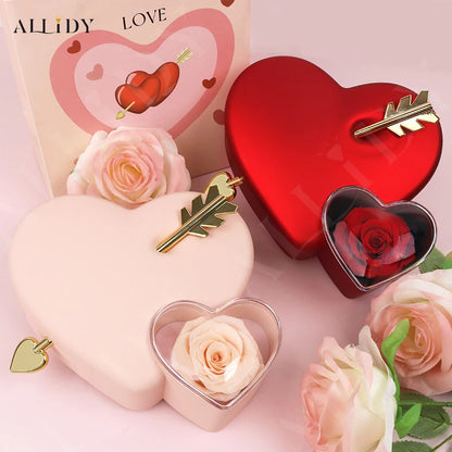 Romantic Heart-Piercing Rose Jewelry Box – A Timeless Valentine’s Keepsake