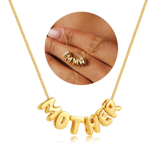 Personalized Name Bubble Necklace – Your Story, Your Style