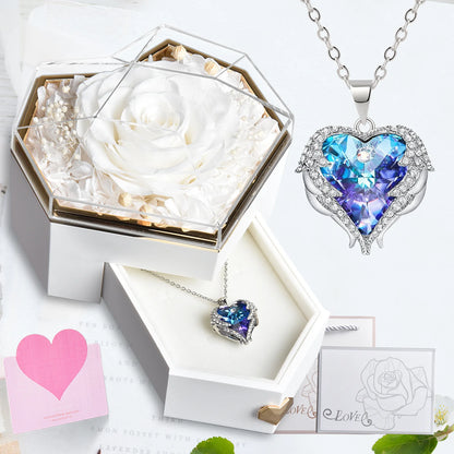 Everlasting Love: Ocean Heart Necklace Gift Set