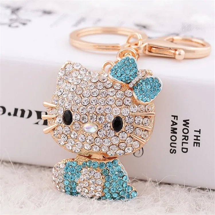 Hello Kitty Rhinestone Diamond Keychain