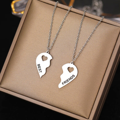 Best Friend Necklaces 2 Heart Gifts | Best Friend Stainless Steel