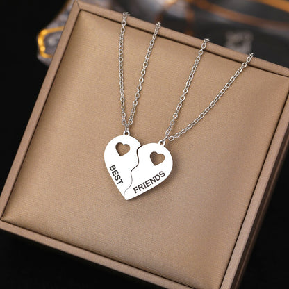 Best Friend Necklaces 2 Heart Gifts | Best Friend Stainless Steel