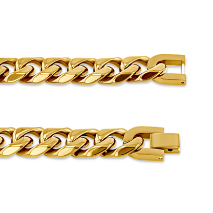 Gold Stainless Steel 14mm Chain - 22 Inch