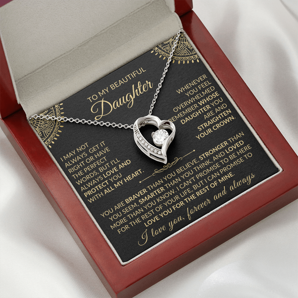 Daughter Necklace| Love You For The Rest Of My Life