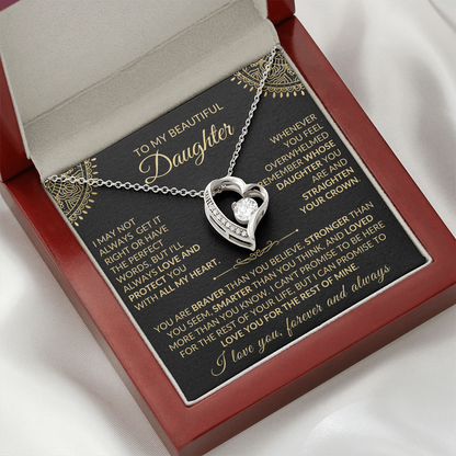 Daughter Necklace| Love You For The Rest Of My Life