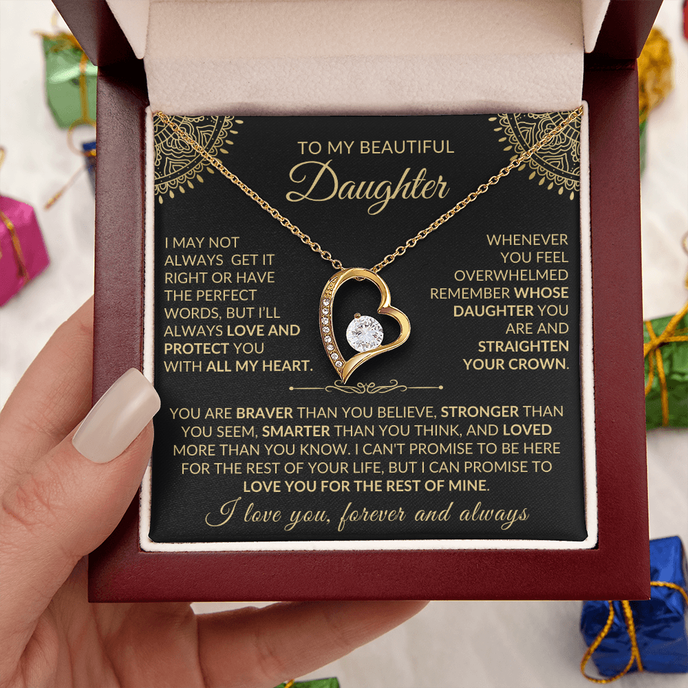 Daughter Necklace| Love You For The Rest Of My Life