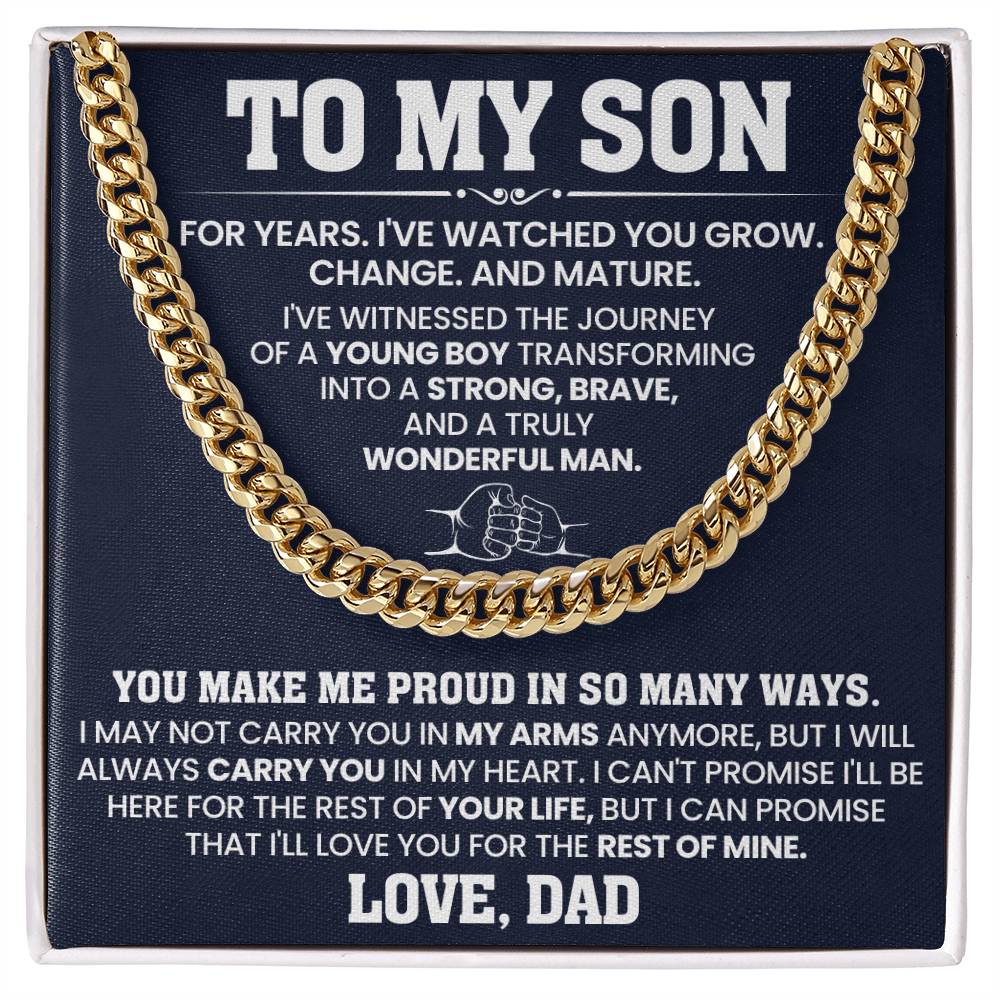 Hip Hop Cuban Link Chain  Gift For Son